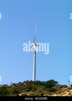 Les éoliennes près de Samos Kampos Grèce Banque D'Images