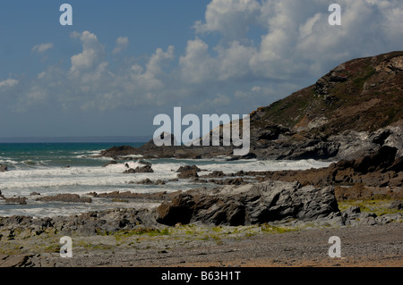 Plage de Cornish Banque D'Images