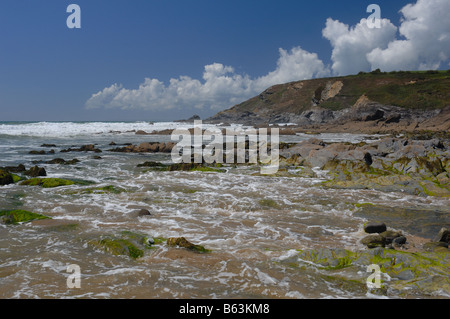 Plage de Cornish Banque D'Images