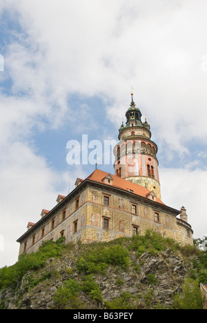 Château, tour, château de Krumlov, Český Krumlov, Cesky, Site du patrimoine mondial de l'UNESCO, la République tchèque, l'Europe Banque D'Images