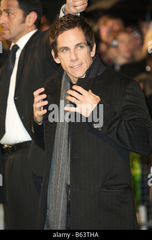 Ben Stiller qui fréquentent le premier ministre de Madagascar Escape 2 Africa cinéma Empire Londres 23 novembre 2008 Banque D'Images