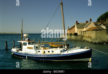 Plaisir en mer (converti) de sauvetage à Aberdovey, Gwynedd, Pays de Galles, Royaume-Uni. Banque D'Images