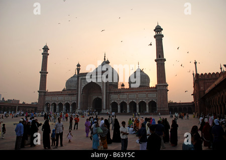 La mosquée Jama Masjid de Delhi, Inde. Banque D'Images