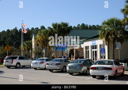 Centre d'accueil touristique de la Floride sur la Interstate highway 95 I près de la ligne d'état de Géorgie aux États-Unis d'Amérique Banque D'Images