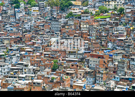 Rocinha, la plus grande favela / favela de Rio de Janeiro, Brésil Banque D'Images