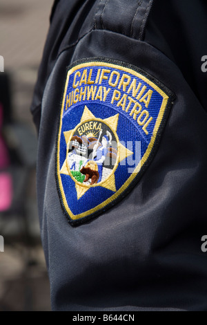 California Highway Patrol agent de police insigne Banque D'Images