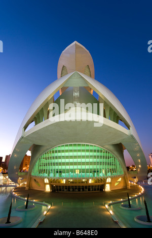 L'Opéra de Valencia El Palau de les Arts Reina Sofía Valencia Espagne Banque D'Images