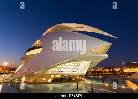 L'Opéra de Valencia El Palau de les Arts Reina Sofía Valencia Espagne Banque D'Images