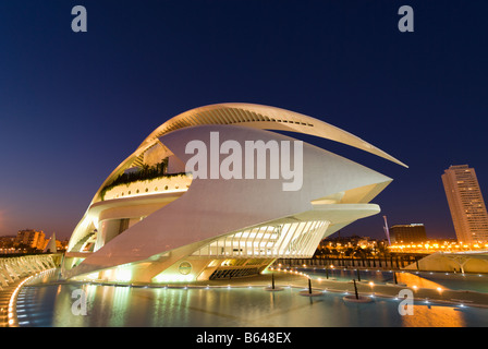 L'Opéra de Valencia El Palau de les Arts Reina Sofía Valencia Espagne Banque D'Images