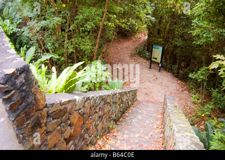 Entrée privée Reef Bay Trail head St. John USVI Banque D'Images