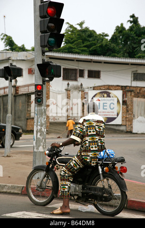 Moto Douala Cameroun Banque D'Images