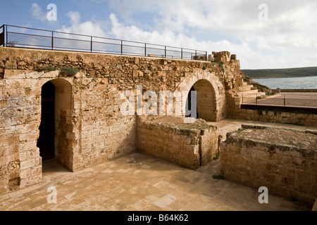 Une partie de l'ancien château à Fornells, Minorque, Espagne Banque D'Images