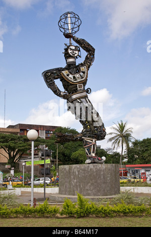 Rond point Deido Douala Cameroun Afrique monument Banque D'Images