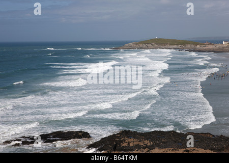 La plage de Fistral à Newquay Banque D'Images