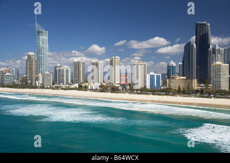Surfers Paradise Gold Coast Queensland Australie aerial Banque D'Images