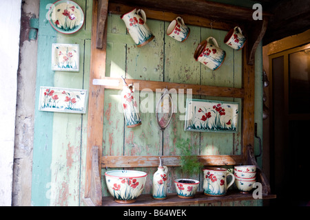 Atelier de poterie à Moustiers Sainte Marie, Haute Provence, France Banque D'Images