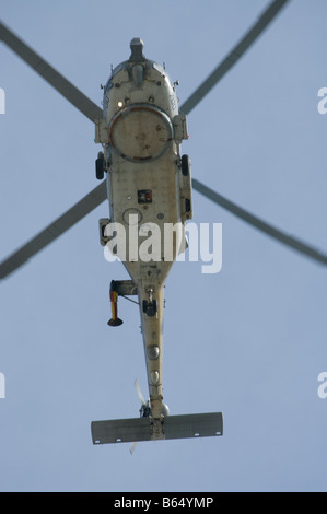 Vue de dessous SH 2 hélicoptère Seasprite Coronado Island North Island Naval Air Station San Diego en Californie Banque D'Images