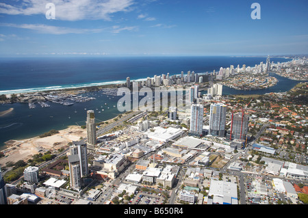 Southport Gold Coast Queensland Australie aerial Banque D'Images