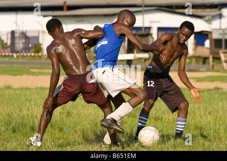 Football, Douala, Cameroun, Afrique Banque D'Images