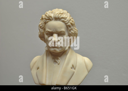 La reproduction du buste de Ludwig van Beethoven Banque D'Images