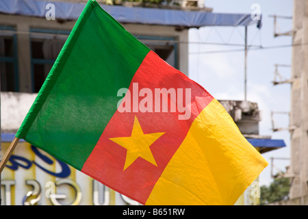 Drapeau Cameroun Douala Afrique Banque D'Images