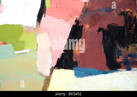 Détail d'une peinture avec pigments appliqués fortement Banque D'Images