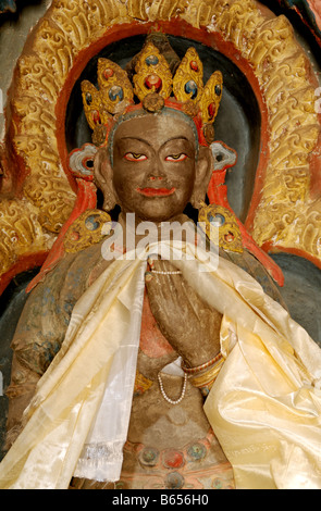 La plupart des statues dans des temples bouddhistes montrent des dieux ou des animaux qui protègent la religion bouddhiste et la ou les personnes vivant Banque D'Images