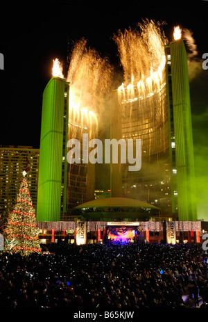 Vacances de Noël d'artifice à Toronto Banque D'Images