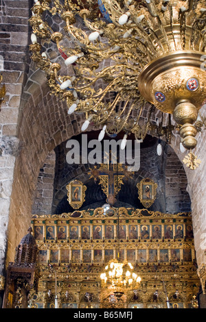 Iconostase de l'église Agios Lazaros Banque D'Images