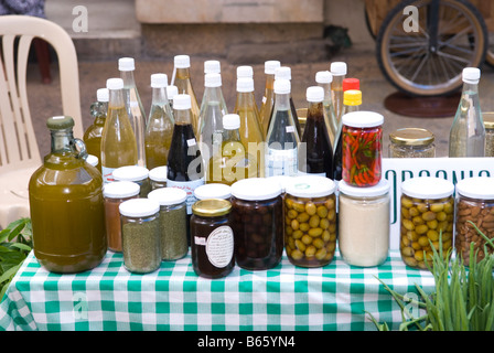 Les produits biologiques en vente sur le marché au Moyen Orient Liban Banque D'Images