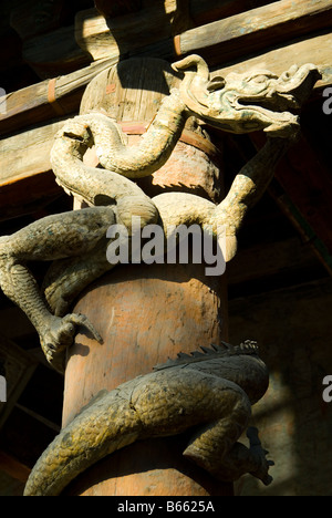 Dragon enlacés au Temple Jinci, Taiyuan, Shanxi , Chine Banque D'Images