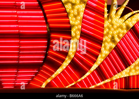 Une partie de l'affiche à l'extérieur de l'hôtel Flamingo, Las Vegas, Nevada, USA Banque D'Images