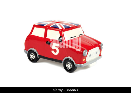 Un British Leyland Mini Rouge Tirelire Banque D'Images