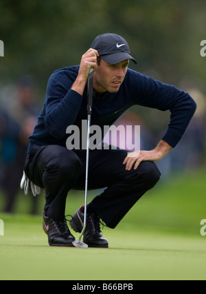 Le Beffroi ANGLETERRE SEP 28 Charl SCHWARTZEL RSA en compétition dans le British Masters PGA European Tour tournoi de golf au Beffroi Banque D'Images