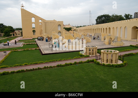 Instrument astronomique à Jantar Mantar observatoire - Jaipur, Rajasthan, Inde Banque D'Images