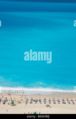 Plage de Myrtos, Cephallonia dans les îles Grecques Banque D'Images