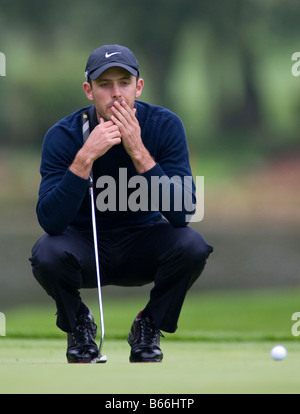 Le Beffroi ANGLETERRE SEP 28 Charl SCHWARTZEL RSA en compétition dans le British Masters PGA European Tour tournoi de golf au Beffroi Banque D'Images