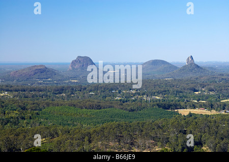 Glass House Mountains vue de Maleny Sunshine Coast Australie Queensland Banque D'Images