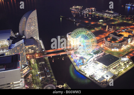 Nuit à Minato Mirai 21 Banque D'Images