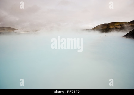 Blue lagoon geothermal hot springs Banque D'Images