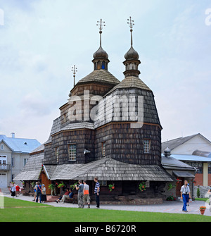 Église en bois, Chortkiv, Kiev oblast (province), Ukraine Banque D'Images
