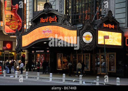 Hard Rock Cafe sur Broadway, Times Square New York USA Banque D'Images