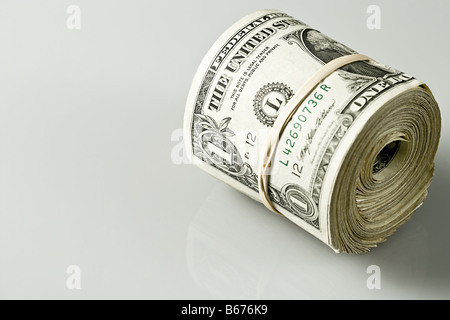 Billets enroulé Banque D'Images