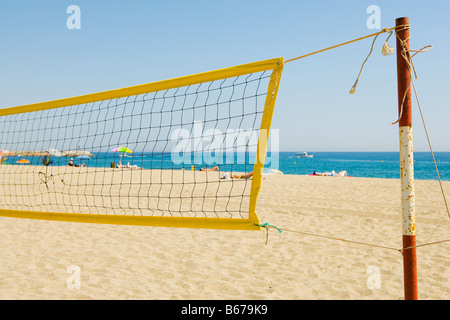 Filet de volley-ball sur plage Banque D'Images