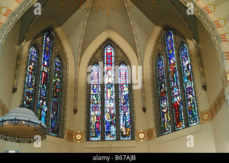 Intérieur de l'église de Saint Michel par Lars Sonck (1899-1905), Turku, Finlande Banque D'Images