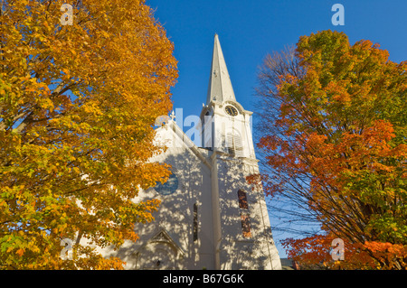 Bois blanc traditionnel église vêtu Vermont Manchester United States of America USA Banque D'Images