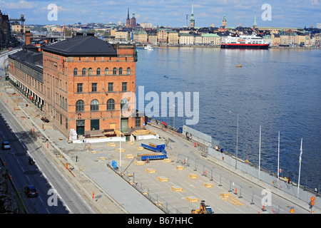 Cityscape, vue de la ville de Stockholm et la mer Baltique, la Suède Banque D'Images