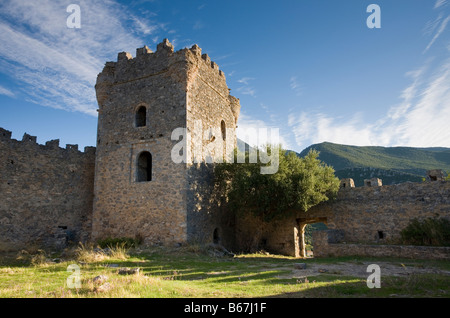 Trikotsova Château Haravgi Mani Messinias Péloponnèse, Grèce Banque D'Images