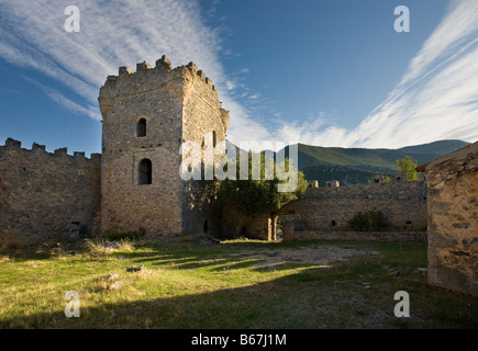 Trikotsova Château Haravgi Mani Messinias Péloponnèse, Grèce Banque D'Images