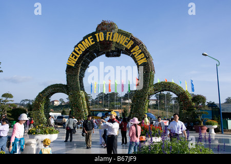 Jardin de fleurs à Dalat. Lam Dong. Vietnam Banque D'Images